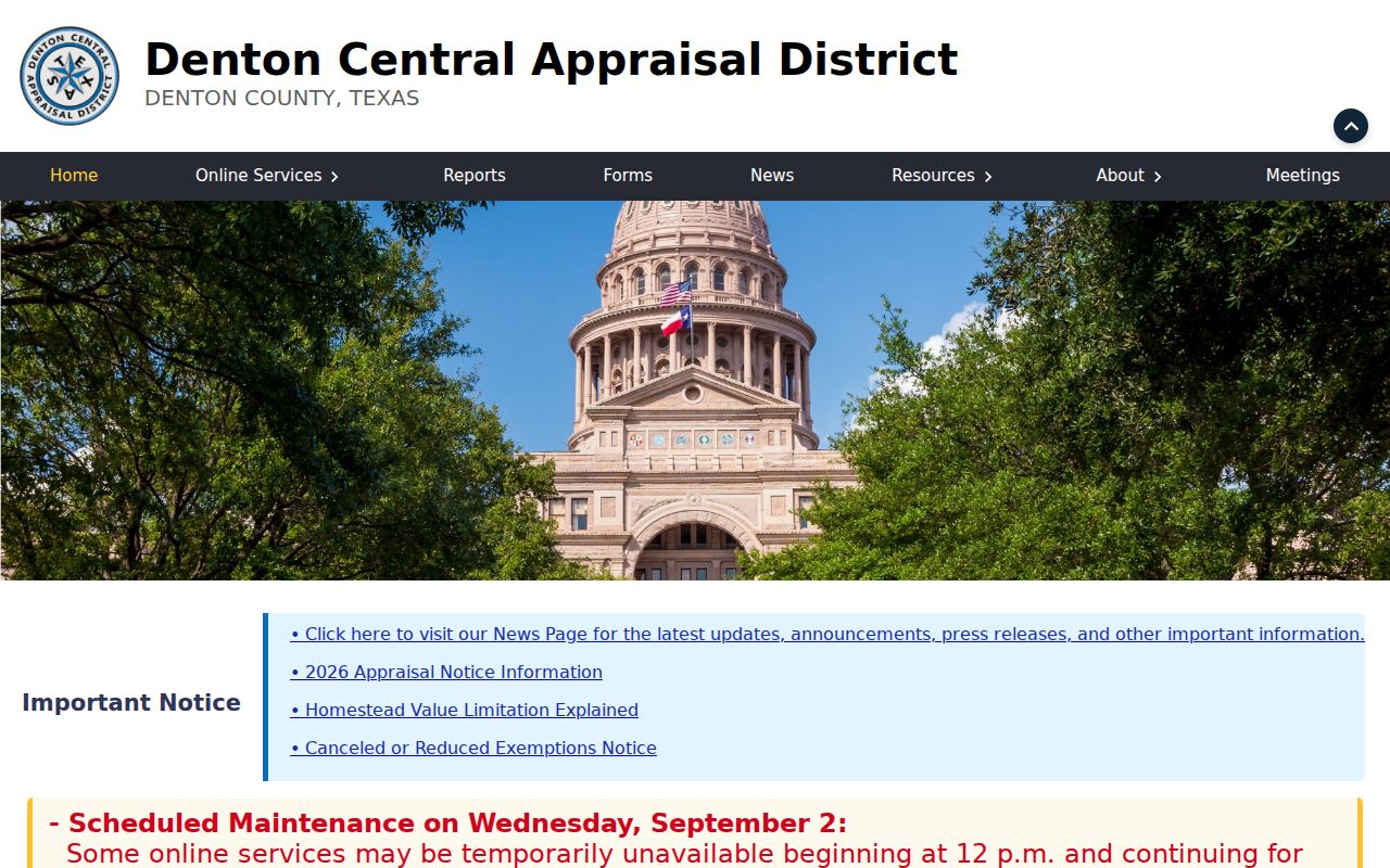 Denton neighbors parcel view in Denton CAD GIS