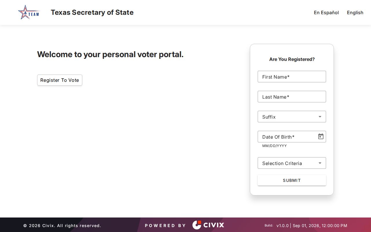 Denton residents directory Texas voter lookup entry